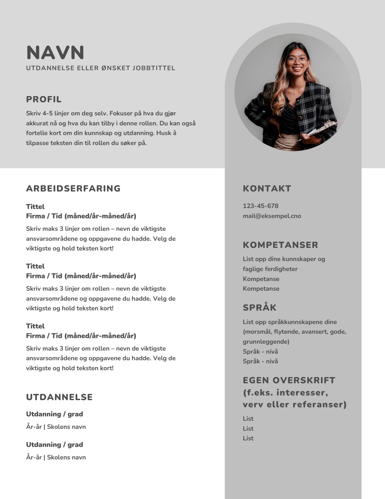Gratis CV-maler 2026 | Profesjonelle Word-maler